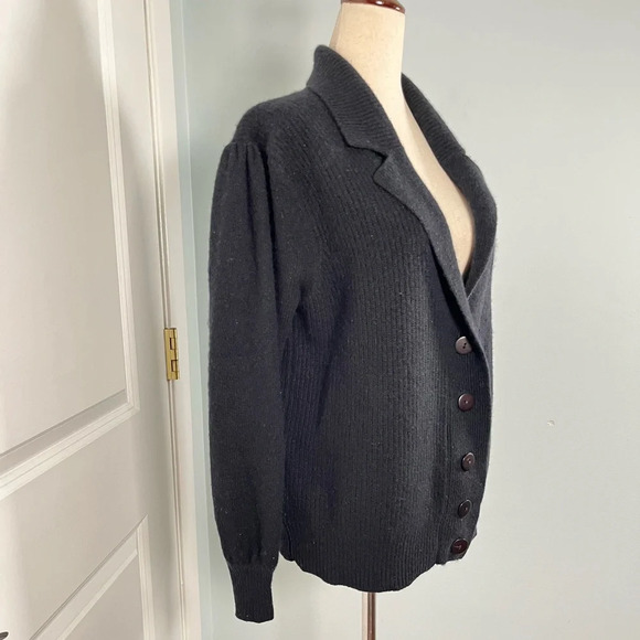 Richard and Company Vintage puff sleeves lambswool blend cardigan size M - Picture 6 of 10